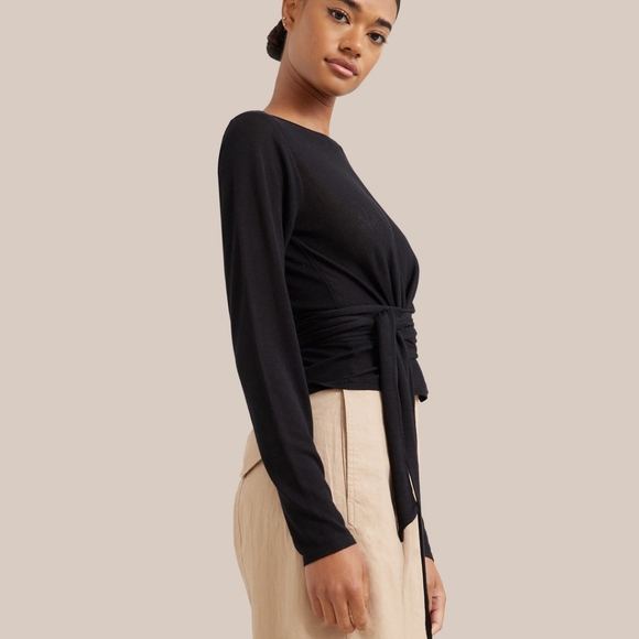 Modern Citizen Stevie Long-Sleeve Wrap Sweater - Picture 4 of 15